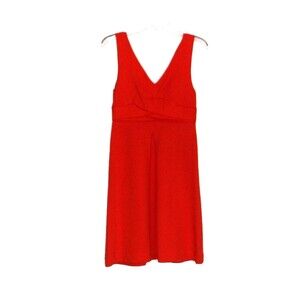 Anthropologie HD In Paris Dress Empire Waist Fit & Flare Orange Textured  Size 2